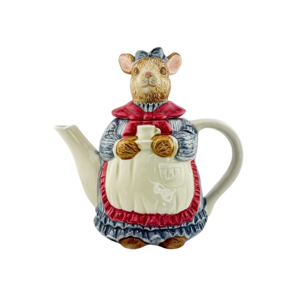 Charming Mouse Teapot - Pink and Cream